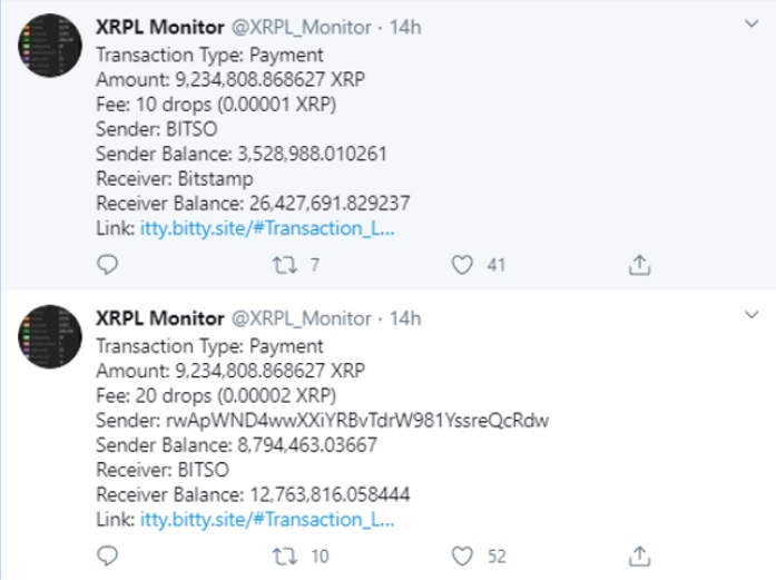 Почти 100 миллионов XRP переведено Ripple и Bitso: Детали